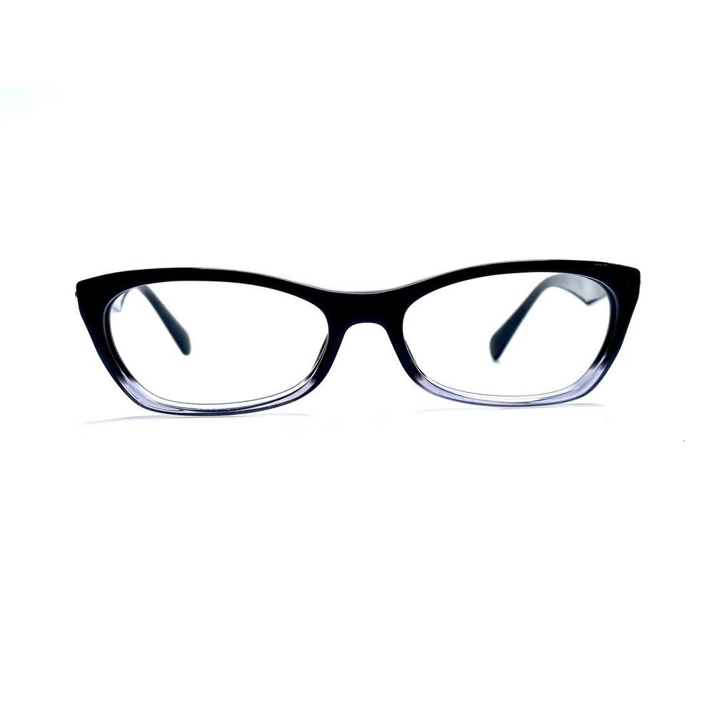 Prada Black Clear Gray Cat Eye Retro Glasses Italy VPR15P ZYY-101 53 16 135